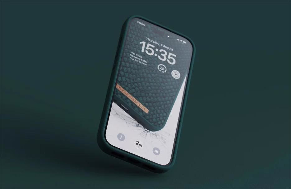 Чохол-накладка Njord Salmon Leather MagSafe Case Green для iPhone 14 Pro - 2